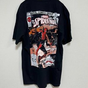 Marvel - Black Spider Man Oversized Crew Neck Short Sleeve Shirt